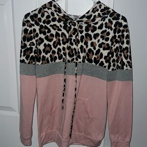 Pink Lily Drawstring Hoodie